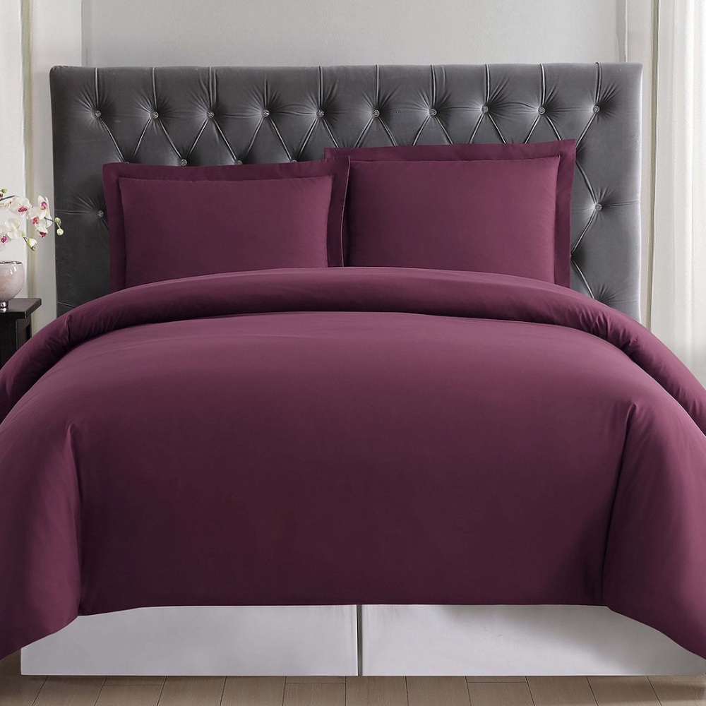 Truly Soft everyday Full/Queen 3 Piece Duvet Cover Set, Color: Burgundy